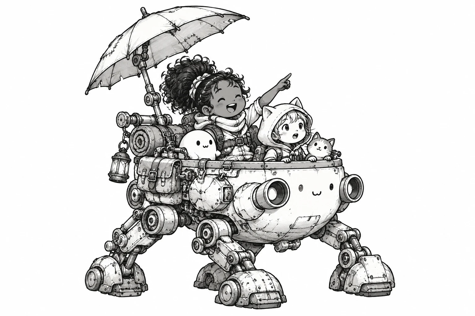 R3ACTR student creators in exploration mech